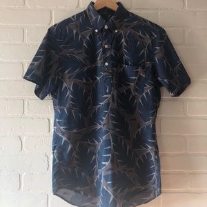 Lightweight tropical print J.Crew short sleeve